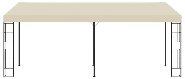 Krémszínű falra szerelhető szövetpavilon 3 x 6 m