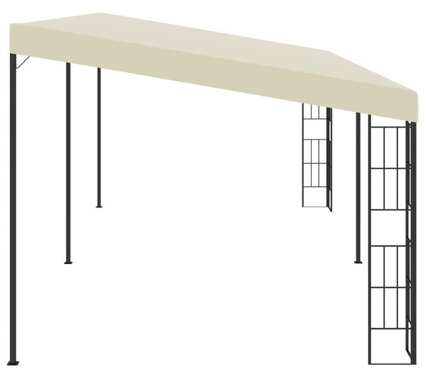 Krémszínű falra szerelhető szövetpavilon 3 x 6 m