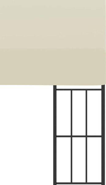 Krémszínű falra szerelhető szövetpavilon 3 x 6 m