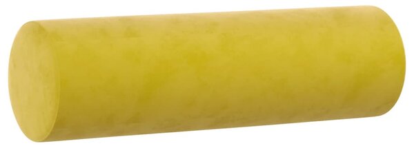 2 személyes sárga bársony kanapé díszpárnákkal 120 cm