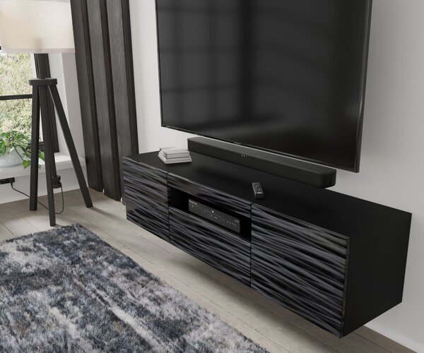 TV szekrény/asztal Aurora 150 (szahara fekete)