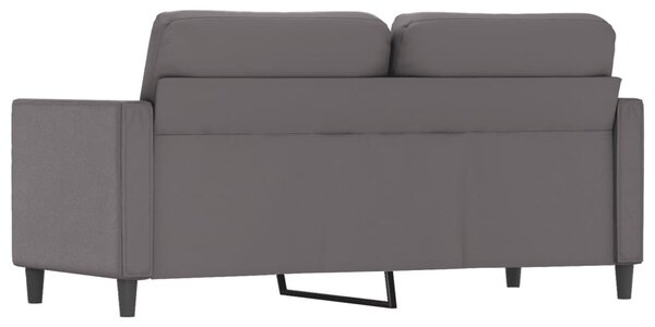 2 személyes szürke műbőr kanapé 140 cm