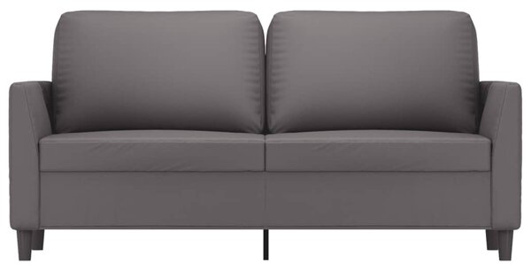 2 személyes szürke műbőr kanapé 140 cm