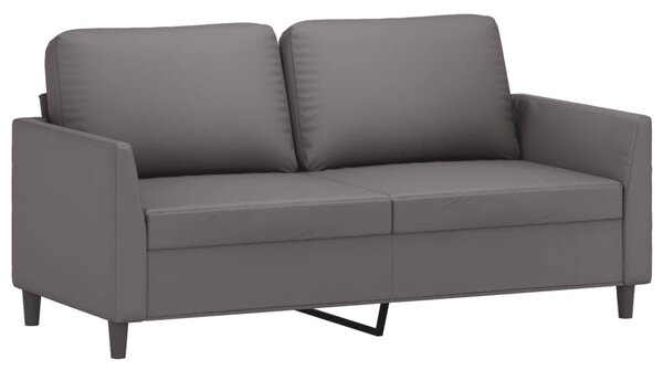 2 személyes szürke műbőr kanapé 140 cm