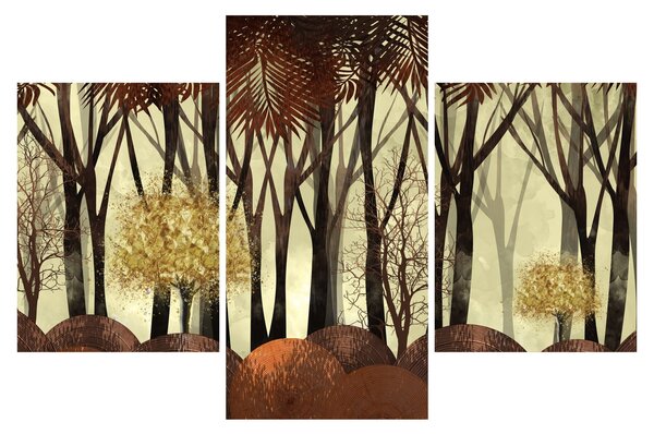 Kép - Dekoratív erdő (90x60 cm)