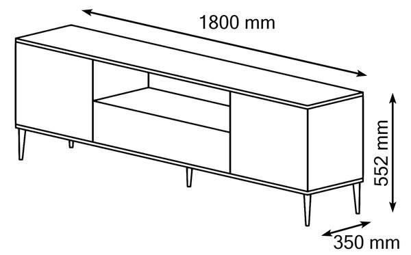 TV szekrény/asztal Pietra 180 (fehér) 