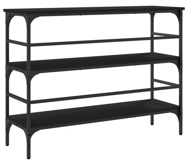 Fekete szerelt fa tálalóasztal 100x32x75 cm