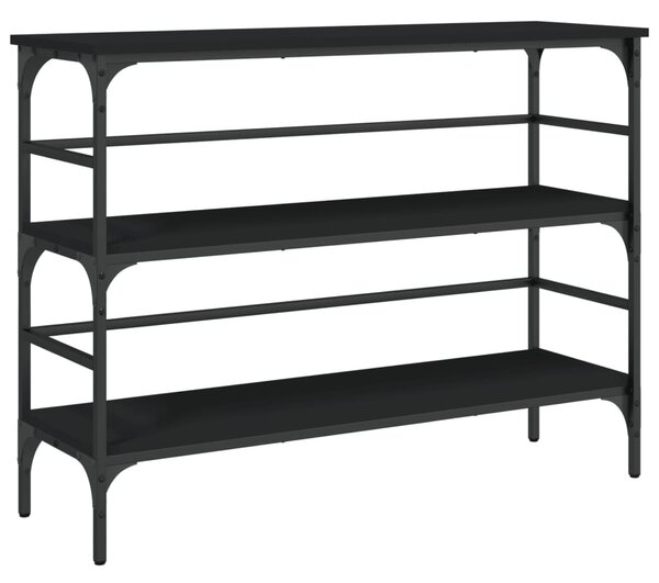 Fekete szerelt fa tálalóasztal 100x32x75 cm