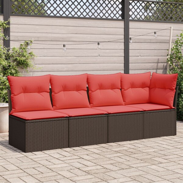 | Kerti kanapé | párnával Barna 227 x 62 x 69 cm polirattan