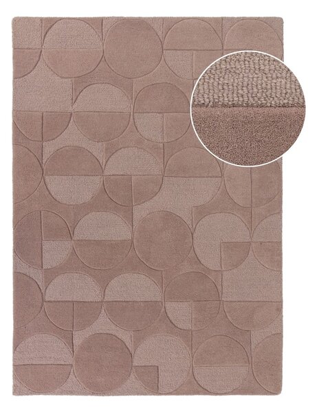 Gigi rózsaszín gyapjú szőnyeg, 120 x 170 cm - Flair Rugs