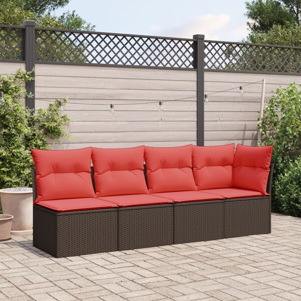 | Kerti kanapé | párnával Barna 227 x 62 x 69 cm polirattan