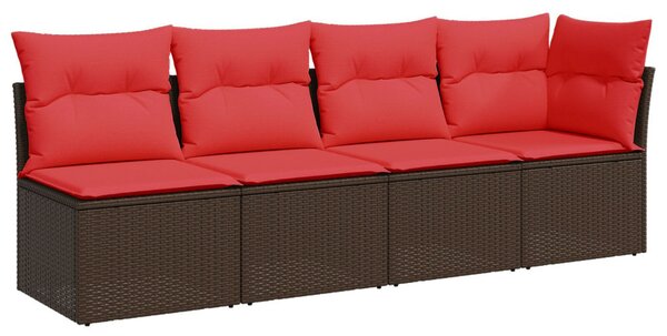 | Kerti kanapé | párnával Barna 227 x 62 x 69 cm polirattan