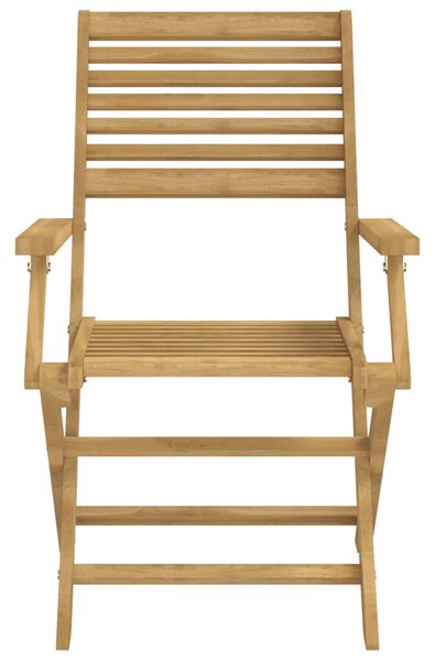 2 db összecsukható tömör akácfa kerti szék 54,5x61,5x86,5 cm