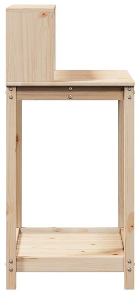 Tömör fenyőfa ültetőasztal polccal 82,5 x 50 x 109,5 cm