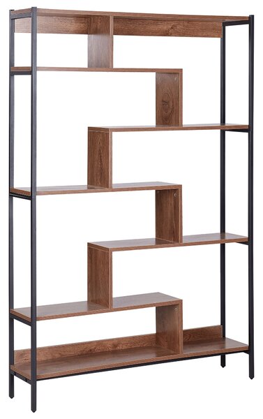 Hatszintes polcos elem DAVEN 180 cm Barna