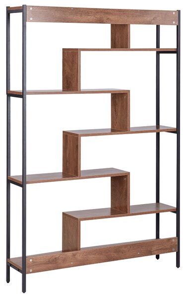 Hatszintes polcos elem DAVEN 180 cm Barna