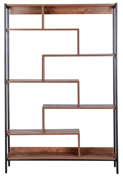 Hatszintes polcos elem DAVEN 180 cm Barna