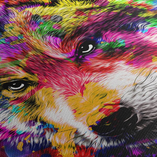 Kép - Farkas graffitivel (70x50 cm)