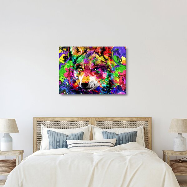 Kép - Farkas graffitivel (70x50 cm)