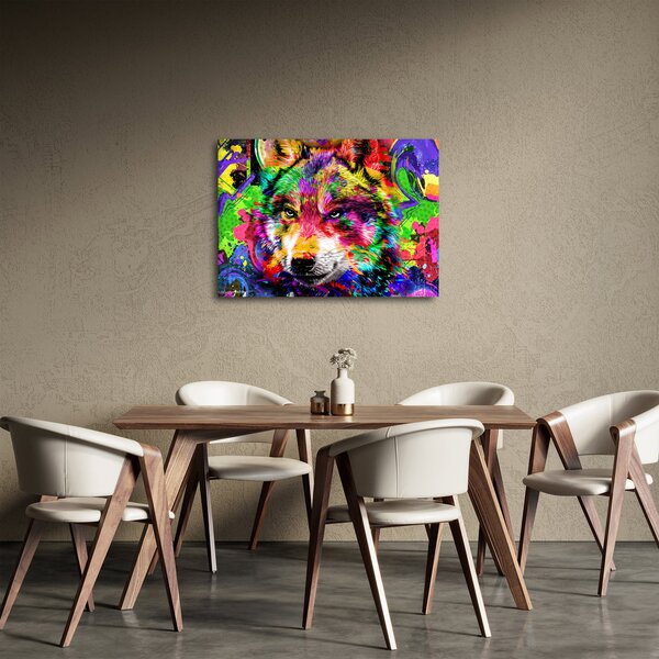 Kép - Farkas graffitivel (70x50 cm)