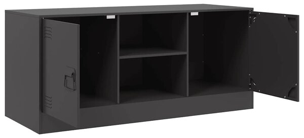 Fekete acél TV-szekrény 99 x 39 x 44 cm