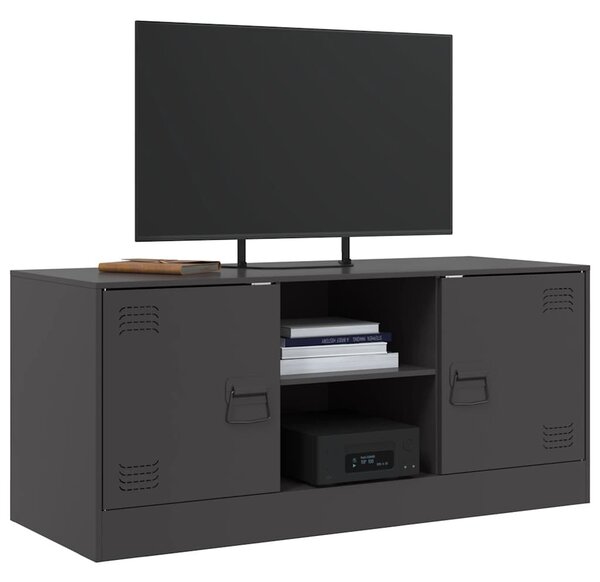 Fekete acél TV-szekrény 99 x 39 x 44 cm