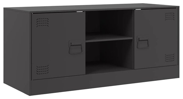 Fekete acél TV-szekrény 99 x 39 x 44 cm