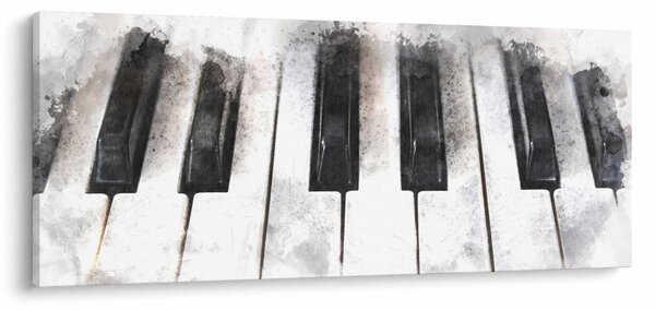 Kép - Zongora, akvarell (120x50 cm)
