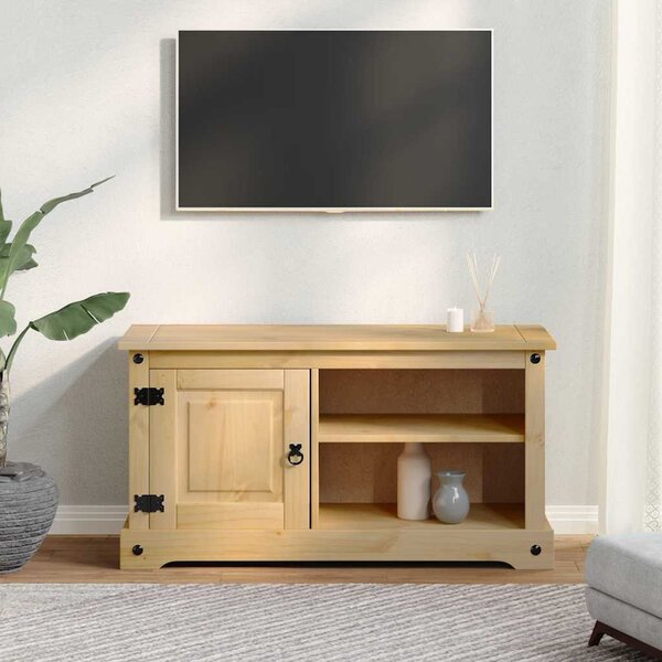Corona tömör fenyőfa TV-szekrény 100 x 40 x 52 cm