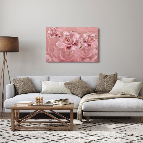Kép - Virágos dekoráció (90x60 cm)