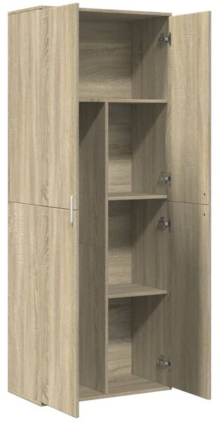 Sonoma tölgy színű szerelt fa magasszekrény 70 x 35 x 180