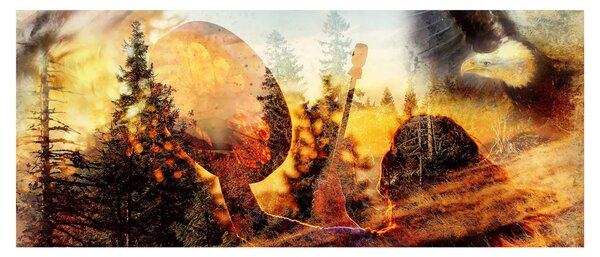 Kép - Sámán motívum (120x50 cm)