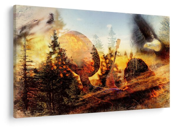 Kép - Sámán motívum (90x60 cm)