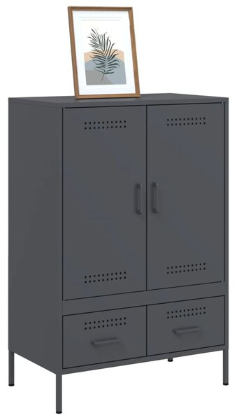 Antracitszürke acél magasszekrény 68 x 39 x 101,5 cm