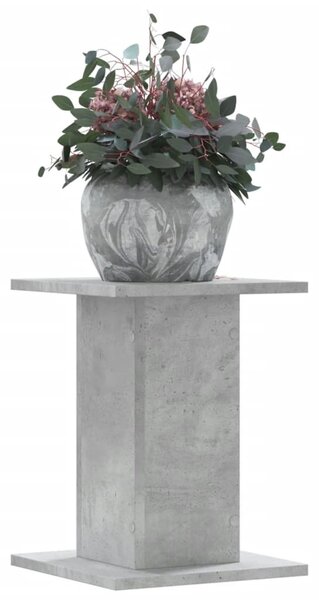 2 db betonszürke szerelt fa növénytartó állvány 30 x 30 x 40 cm