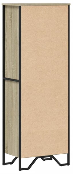 Sonoma tölgy színű szerelt fa könyvszekrény 50 x 31 x 74,5 cm