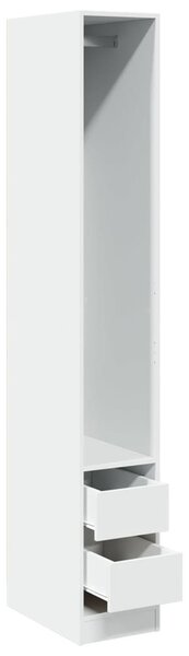 Fehér szerelt fa ruhásszekrény 30 x 50 x 200 cm