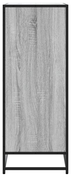 Szürke sonoma szerelt fa és fém cipőszekrény 75 x 38 x 97,5 cm