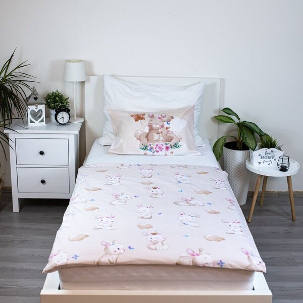 Sárga pamut gyerek ágyneműhuzat babaágyhoz 100x135 cm Bunny "Star" – Jerry Fabrics