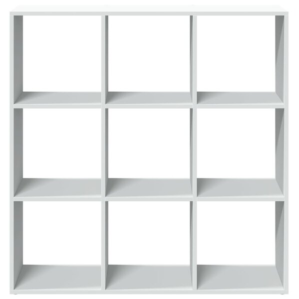Fehér szerelt fa térelválasztó könyvespolc 102x29x103,5 cm
