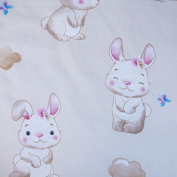 Sárga pamut gyerek ágyneműhuzat babaágyhoz 100x135 cm Bunny "Star" – Jerry Fabrics