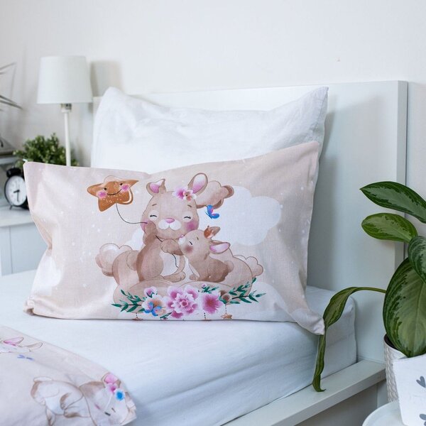 Sárga pamut gyerek ágyneműhuzat babaágyhoz 100x135 cm Bunny "Star" – Jerry Fabrics