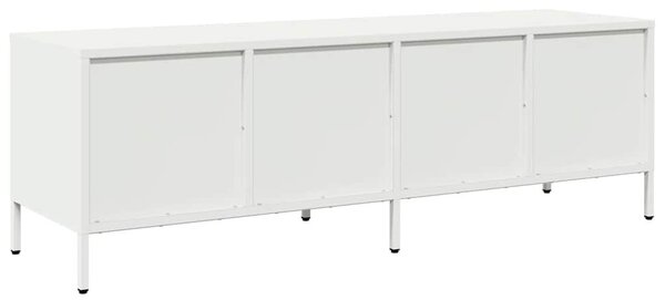 Fehér hidegen hengerelt acél TV-szekrény 135 x 39 x 43,5 cm