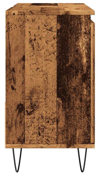 Antik fa színű szerelt fa mosdószekrény 65 x 33 x 60 cm