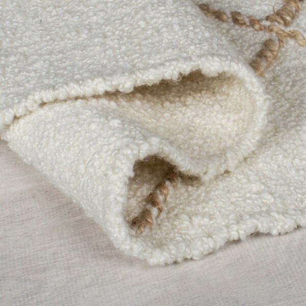 Krémszínű kézi szövésű gyapjúkeverék szőnyeg 120x170 cm Astera Linear – Flair Rugs