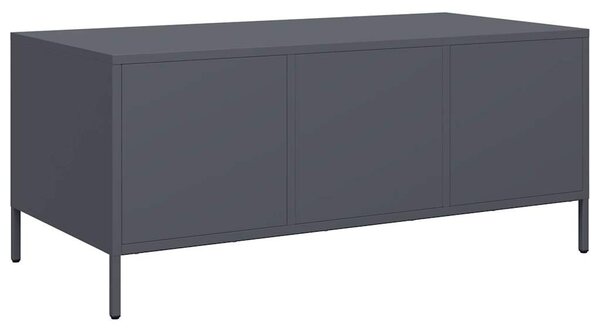 Antracit hidegen hengerelt acél dohányzóasztal 101,5x50x43,5 cm