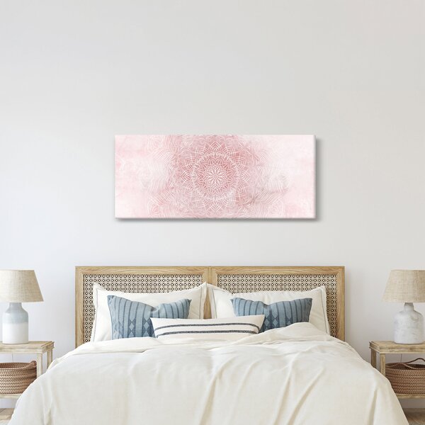 Kép - Rózsaszín mandala (120x50 cm)