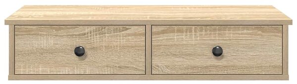 Falipolc fiókokkal sonoma tölgy 80x34x17 cm műszaki fa