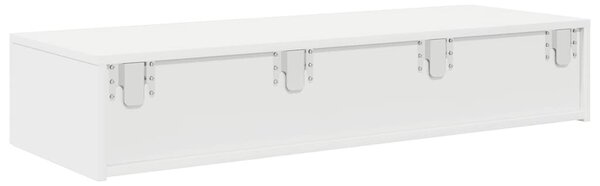 Falipolc fiókokkal fehér 100x36x19 cm műszaki fa