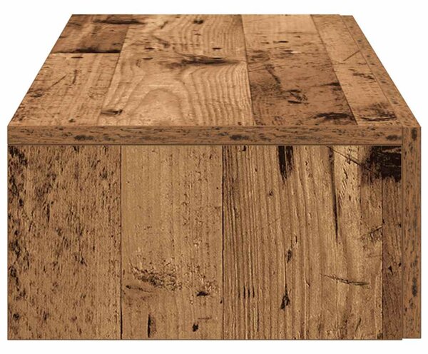 Falipolc fiókokkal régi fa 80x33x17 cm műszaki fa